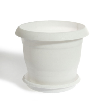 Кашпо пластм. "Toprak" 3,0л d верха 200мм h165мм с поддоном Мрамор А5220мр (Копейск)  *1/40