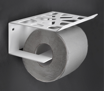 Держатель для туалетной бумаги ЛОФТ-АРТ 16*11*8,5см БЕЛЫЙ *1/6