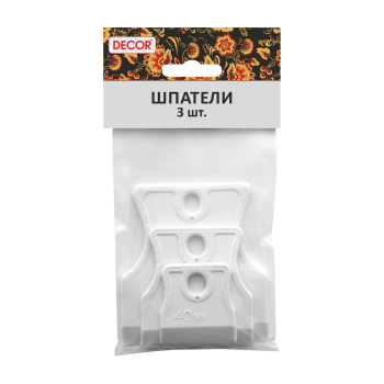 Шпатель для затирки швов 40/60/80мм резиновый (набор 3шт) (арт.308-0009) Декор *1/70