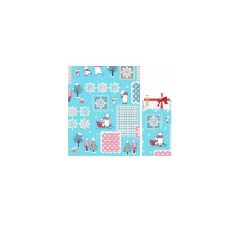 Полотенце рогожка 35*60см на хангере Зайка и мишка Touch (Новый год) *6/84