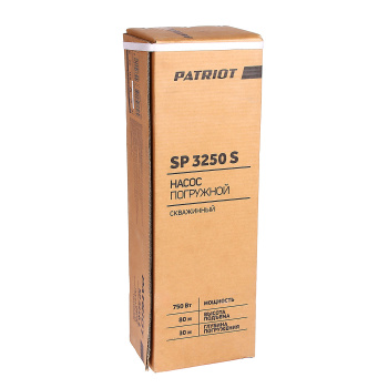 Насос погружной скважинный винтовой шнур18м 750Вт 1920 л/час напор80м PATRIOT SP 3250 S *1