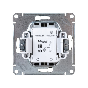 Механизм выключателя "ATLAS DESIGN" 2-кл. карбон 10АХ SchE ATN001051 *5/20