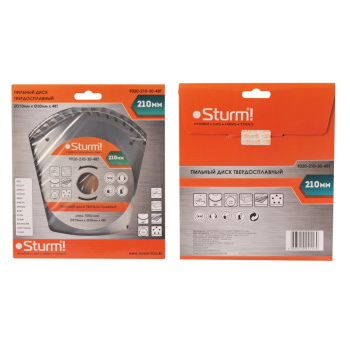 Диск пильный 210*30,0мм 48 зубьев по дереву (9020-210-30-48Т) Sturm *1/50
