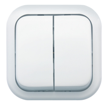 Выключатель "Валентина" ОП 2кл. белый А56-025 *10/60