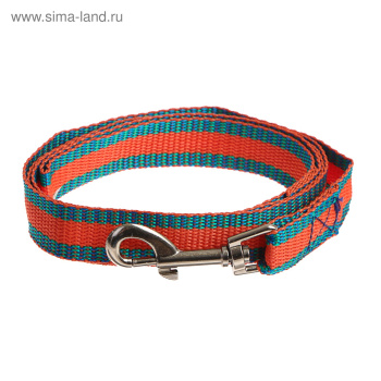 Поводок капроновый цветной Зооник, 1,5 м х 2,5 см, микс цветов 1931404