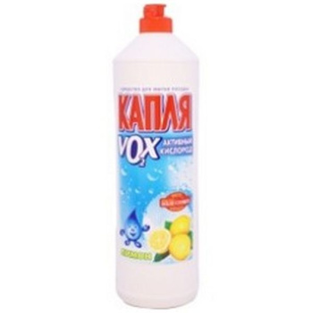 Чист.ср-во д/посуды КАПЛЯ VOX 1,0л Соль-эффект Лимон (арт.1576/9107/9133) (Самара) *8
