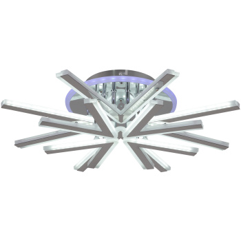 Светильник потолочный светодиодный 09824-3.3-4+4C CR (RGB)  LED 111W 3000-6000К ПДУ+диммер S=20м2 *1