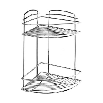 Полка двухъярусная угловая, проволока стальная, 09, Milardo, 209WC20M44