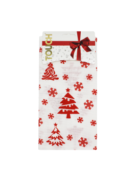 Полотенце рогожка 45*60см на хангере Елки фон белый Touch *6/84 Полотенце рогожка 45*60см на хангере Елки фон белый Touch *6/84