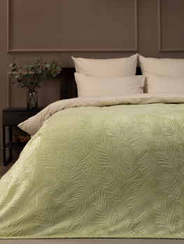 Плед 150*200см фланель Листья зеленый TF FNE GR5 024/1520 NC Absolute *1