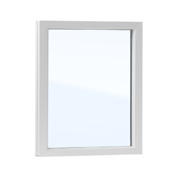 Окно ПВХ 600х900 мм, глухое (размер без учета подрамного профиля 30мм) стеклопакет 1-кам, 24мм