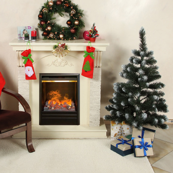 Елка искусственная Елки от Мишки «Белоснежная королева» Эконом, 120 см, ПВХ, зеленый с инеем