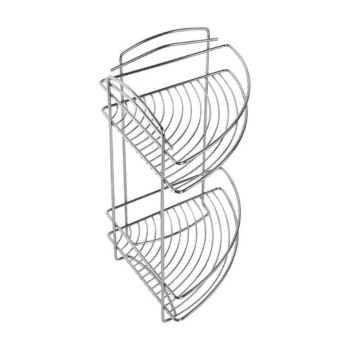 Полка двухъярусная угловая, проволока стальная, 09, Milardo, 209WC20M44
