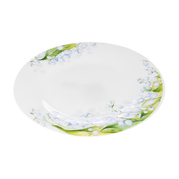Тарелка стеклокерамика "МФК" "Ландыши" мелкая d23см NRP90T/6 *6/36