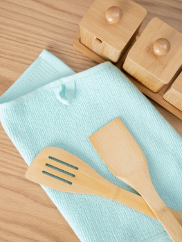 Полотенце вафельное/махровое 30*60см Лофт мята 450гр/м2 Василиса *10