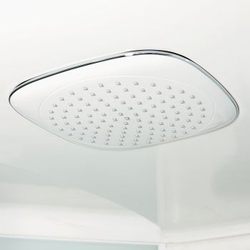 Кабина душевая120*80*218 Delight Slim 128L high под. высок. стекло матов,б/эл,ст.белые DOMANI-Spa