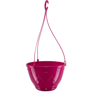 Кашпо пластм. подвесное "ЛИЛИЯ" 2,5л d верха 210мм h130мм Лиловый ПВЛ 2,5 ЛИЛ ("Santino") *1/40