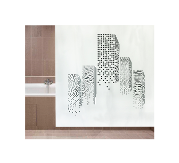 Штора  для ванной "Aquadomer" п/эстер 180*180см "Цифровая печать" с кольцами, утяжелит. XT-053 *1/24