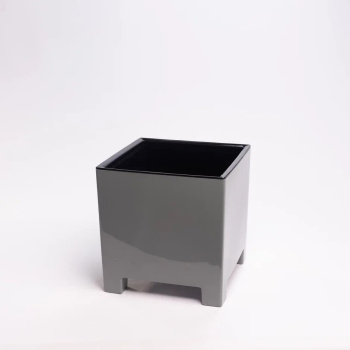 Кашпо пластм. "Нард" 2,1л 140х140мм h140мм со вставкой Серый муссон НР15-70 *1/8