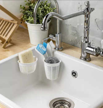 Держатель подвесной на присосах пластм. "Helper" 103х84х71мм Белый арт.433227116 *1/22