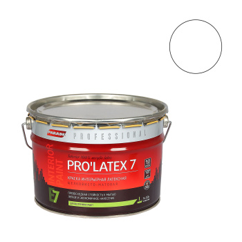 Краска латексная для стен и потолков 9 л PARADE E7 PRO LATEX моющаяся шел-матовая База А  *144