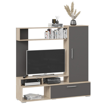 яяяСтенка Сиена Дуб Сонома, Графит Серый*1