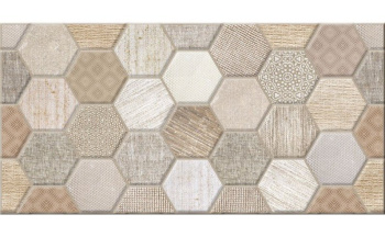 Плитка 50х24.9 см настенная 1.37 м² Alma Ceramica Asteria, бежевый, геометрия