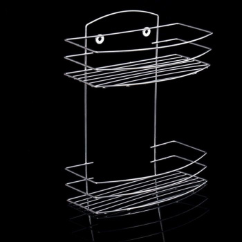 Полка прямоугольная,  2-х ярусная, цвет хром   3277480