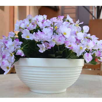 Кашпо пластм. "Парма" 4,1л d верха 260мм h115мм Белый "5plast.ru" *1/12