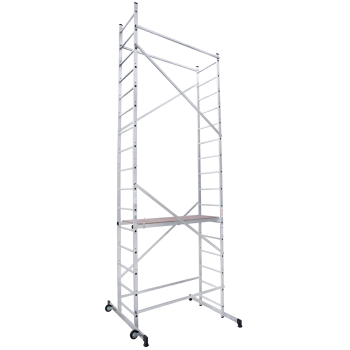 Вышка-тура алюм. "NV 1450" раб.выс.5,1м, помост1,4х0,5м,мах нагр.150кг арт.1450408 "Новая высота" *1