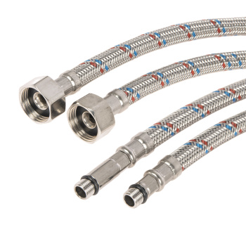 Шланг соединительный к смесителю 60 см нерж.сталь VALFEX М10*18-1/2" уп.2шт *1/75