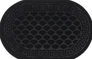 Коврик влаговпитывающий 40*60 см овал "Чешуйки" серый "KOVROFF" (арт.ПО/04/01/02)   *1/15