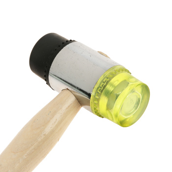 Молоток рихтовочный двухкомп боек дерев. лакир. ручка T4P (арт.3302106) *1/6/36