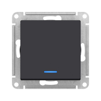 Механизм выключателя "ATLAS DESIGN" 1кл. карбон с подсветкой 10АХ SchE ATN001013 *5/20