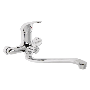 Смеситель для ванны ЦС-СМ 300-4 D35 М-43 плоский S-обр. излив (Подольск) *1/8