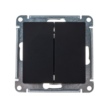 Механизм выключателя "ATLAS DESIGN" 2-кл. карбон 10АХ SchE ATN001051 *5/20