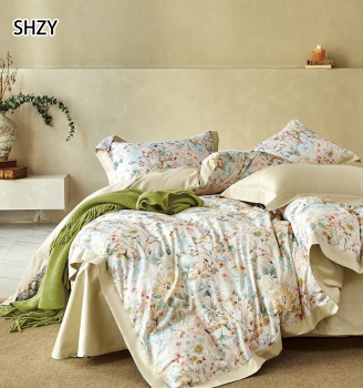 Постельное белье 1,5сп сатин Орхидея 2452, наволочки 70*70см - 2шт *1