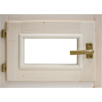 Форточка в парную, стеклопакет, 0,3*0,4м., с ручкой, затвором, петлями "Банные штучки"/1