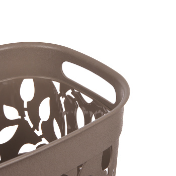 Коробка д/хранения пластм. с кр. "Флора" 280x205x155мм (5,5л) Франц.серый М2362 ("М-Пластика") *1/15