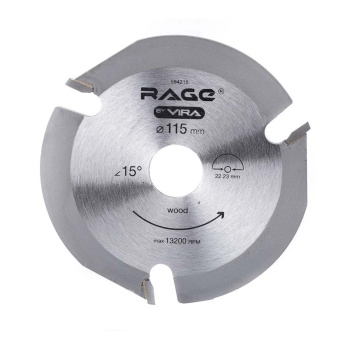 Диск пильный для УШМ по дереву 115 мм RAGE by VIRA