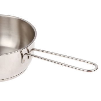 Кастрюля нерж. 1,0л "Классика-Прима" с Теплораспр.дн., d16см Металл.кр. Дл.прутк.руч.1с763 (Аша)*1/6