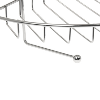 Полка трехъярусная угловая с крючками, проволока стальная, 10, Milardo, 110WC30M44