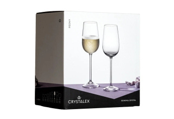 Набор бокалов стекло  "BOHEMIA" "Пион" 150мл 6шт д/шампанского 40976/150  "KRYSTALEX" *1/8