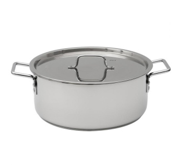 Кастрюля нерж. "Катунь" "Общепит"12,0л d35см h-14см термораспред. дно, Металл. кр.КТ-ОБ-12 КН *1