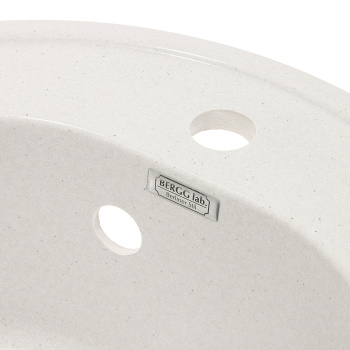 Мойка из искусственного камня круглая белая глянцевая AG7C8 500х190 AGATA *1