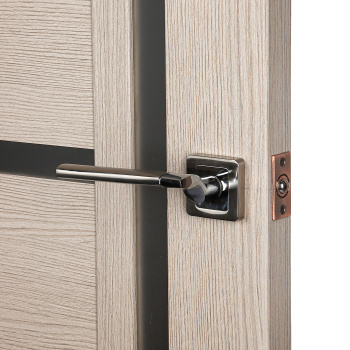 Дверное полотно остекленное 2000х700х36 мм BROZEX-WOOD Comfort-6, лиственница капучино 3D