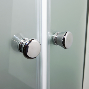 Кабина душевая120*80*218 Delight Slim 128L high под. высок. стекло матов,б/эл,ст.белые DOMANI-Spa