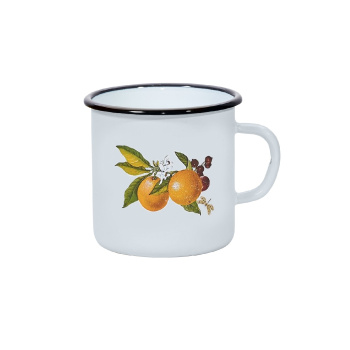 Кружка эмалированная 0,25л d70мм с деколью С-0102/4 *1/24