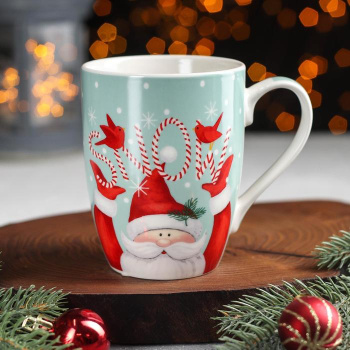 Кружка  "Новый год" фарфор. 350мл "Let It Snow" 3324265 "Доляна" *12/48