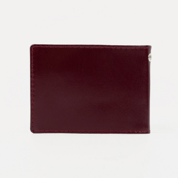 Обложка для удостоверения МВД, 10*0,3*8, шик спилок, тисн.фольга+Герб, 4уг, бордо 164236